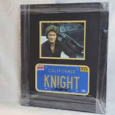 David Hasselhoff  Signed KNIGHT Rider License Plate Autograph Beckett COA Framed picture