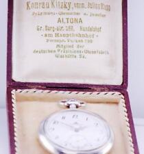WWI German Pocket Watch Deutsche Prazisions-Uhrenfabrik Glashutte Silver Enamel picture
