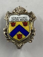 Vintage STRATFORD UPON AVON COAT OF ARMS SHIELD Lapel Pin Brooch picture