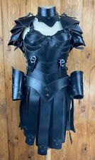 Real Leather Warrior Theatrical Armor Women Warrior Leather LARP Fantasy Armor picture