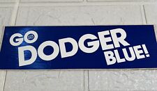 Vintage (1976) Los Angeles Dodgers Decal Bumper Sticker Union 76 Go Dodger Blue picture