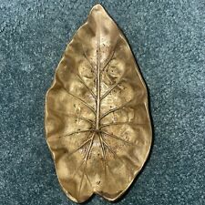 Vintage 1948 Leaf Tray Brass Dish Imperial Tarro Virginia Metalcrafter picture