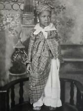 Absolutely Beautiful Little Black Girl in Traditional African Dress 1940s RPPC picture