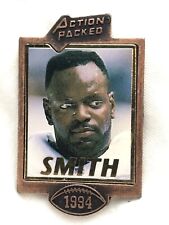 Emmitt Smith Action Packed Dallas Cowboys NFL Vintage Pin Button Pinback 1994 picture