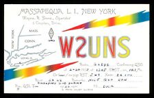 1 x QSL Card Radio USA W2UNS Massapequa Long Island New York 1957 ≠ U898 picture