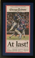 Chicago Cubs 2016 World Series Baseball Champions LAST Tribune Framed Newspaper picture