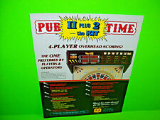 Merit PUB TIME Kit Original Vintage 1989 Coin-Op Darts Arcade Game Sales Flyer picture