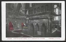 Westminster Abbey with Coronation Chairs, London, England, Early Postcard picture