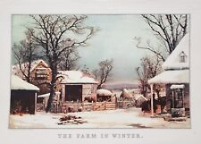Vintage 1951 The Travelers Calendar Currier & Ives picture