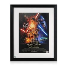 Adam Driver Signed Star Wars Poster: The Force Awakens. Framed picture