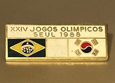 1988 Seoul Olympic Pin ~ Brasil ~ XXIV Jogos Olimpicos ~ Seul picture