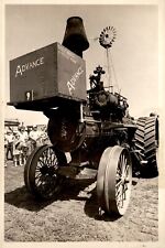LD278 '76 Original Photo 1910 ADVANCE STEAM ENGINE MADE IN BATTLE CREEK MICHIGAN picture