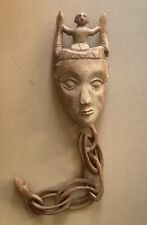 Vintage Ivory Coast Carved Wooden Mask/ West African Wall Decor picture