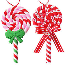  Lollipop Swirl Christmas Tree Ornaments Candy, Sugar Coated 1-5PCS picture
