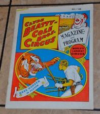 Circus Program + Magazine  Clyde Beatty Cole Bros Circus 1969 David Hoover FL picture