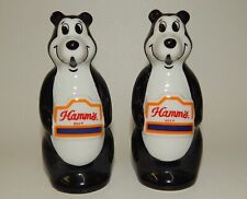 Hamm's Beer Bears Holding Signs Labels Salt & Pepper Shaker Set MIJ picture