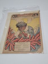 The Pittsburgh Dispatch 1907 King of The Fourth of July Fireworks Color Ad Rare picture