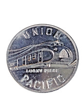 1934 UNION PACIFIC Train Token Lucky Coin Alcoa Aluminum 30.7mm Sample- Vintage picture