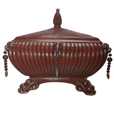 Vintage Regency Mahogany Tea/Spice Decorative Wooden Box picture