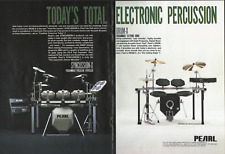 1986 2pg Print Ad of Pearl Syncussion-X & Drum-X Electronic Drums picture