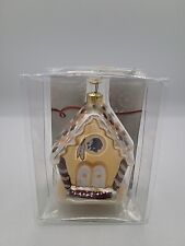 NFL Ornament Washington Redskins Gingerbread House Blown Glass Holiday Christmas picture