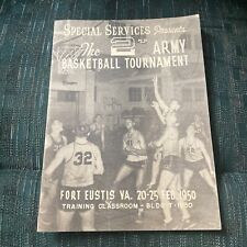 1950 Fort Eustis Virginia Army basketball Tournament program picture