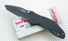 (1) Kershaw 1630TBLKST Cyclone Tanto Black pocket knife Combo Edge Blem Rare picture