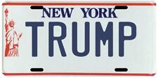 President Donald Trump New York 1980's License plate picture