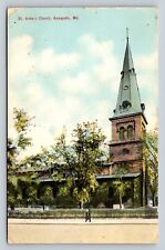 c1911 Annapolis Maryland MD St Anne's Church ANTIQUE Postcard picture