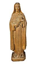VINTAGE NUNS CONVENT HAND CARVED WOOD VIRGIN MARY Madonna 12