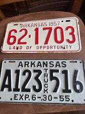 license plate  1955 Or  1957 Arkansas(truck) Red and or Black picture