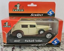 PACKARD SEDAN 1:43 SCALE SOLIDO 4047 FRANCE BROWN TAN DIE CAST L'AGE D'OR CASE. picture