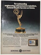 1978 GE General Electric Emmy VIR Technology Full Page Print Advertisement Ad picture