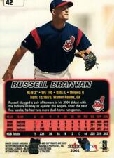 #42 Russell Branyan  Cleveland Indians 2001 Fleer  Baseball Card OA picture
