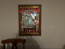 Vintage Kingston Brand Rum Stained Glass Bar Mirror picture