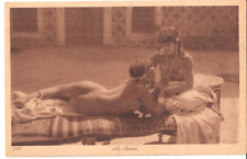 ETHNIC NUDE Foto harem Vintage 1910s Postcard Lehnert & Landrock Egypt picture