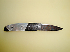 Bobby Toole Custom Knife. Amazing Damascus & Mother of Pearl. Liner lock. Folder picture