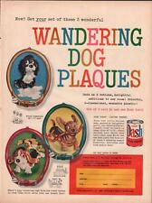 1959 Armour PRINT AD Dash Dog Food Featuring Wandering Dog Plaques Basset Doxie picture