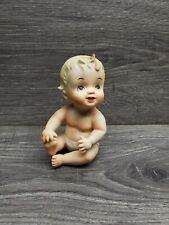 Antique Porcelain Bisque Sitting Baby Figurine Piano Baby Figurine Lefton?  picture