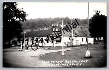 Real Photo Westview Restaurant & Gas Station At Windsor New York NY RP RPPC M252 picture