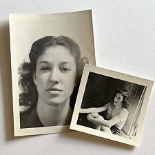 Vintage B&W Snapshot Photograph Very Beautiful Enchanting Young Woman picture