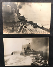 antique REAL PHOTO POSTCARDS, 2, USS CUMMINGS, WW I Destroyer picture