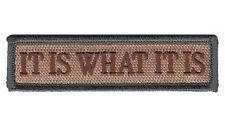 IT IS WHAT IT IS HOOK FASTENER PATCH picture