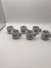 Vintage Excel  Expresso “Café” Lot of 6 White Small Stacking Coffee Cups China picture