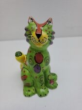 Bella Casa by Ganz Dottie Dracos Large Colorful Ceramic Cat Bank picture