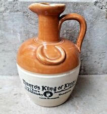 RARE VINTAGE MUNRO'S KING OF KINGS  WHISKY AD CERAMIC BOTTLE, LETTH SCOTTLAND  picture