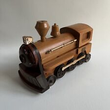 Vintage Wooden Steam Locomotive Telephone - Wood Train Phone Tested & Working  picture