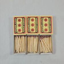 Lot Of 3 Three Stars Swedish Safety Matchboxes Made In Sweden New picture