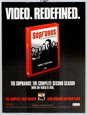 The Sopranos Family Redefined 2nd Season HBO DVD Promo 2001 Full Page Print Ad picture