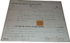 MARCH 1866 NYC NEW YORK CENTRAL RAILROAD FREIGHT CLAIM BUFFALO OHIO ST. NEW YORK picture